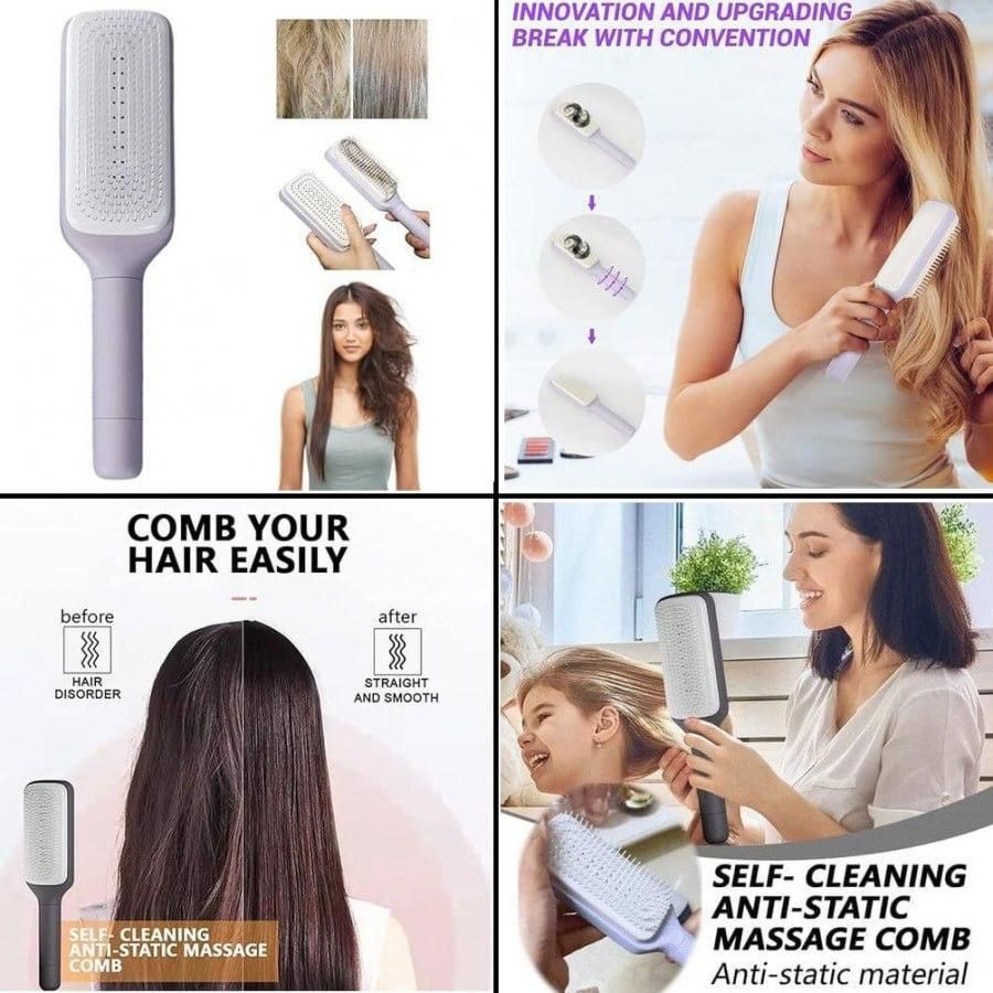 GlideEase™ Self-Cleaning Hair Brush